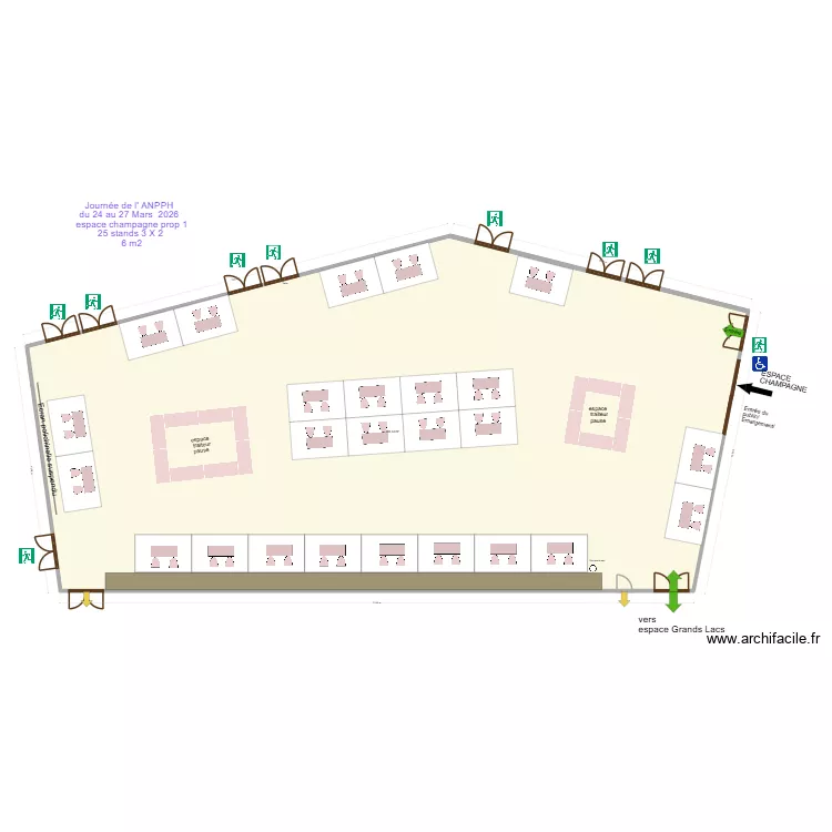 Journ&eacute;e de l' ANPPH du 24 au 27 Mars  2026  espace champagne prop 1. Plan de 