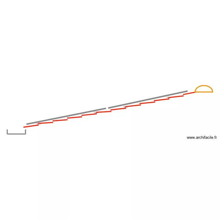 panneaux sur 2 rangs. Plan de 