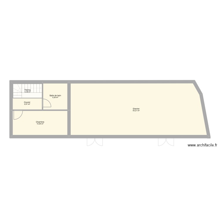 Thibeau. Plan de 12 pièces et 156 m2