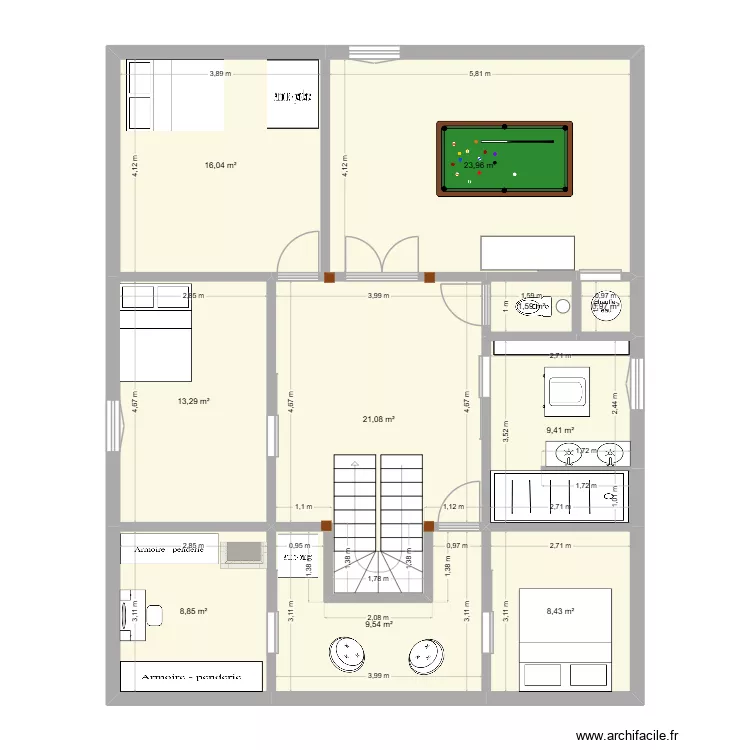 Plan étage réno 1. Plan de 10 et 113 m² Plan étage réno 1. Plan de 10 et 113 m²
