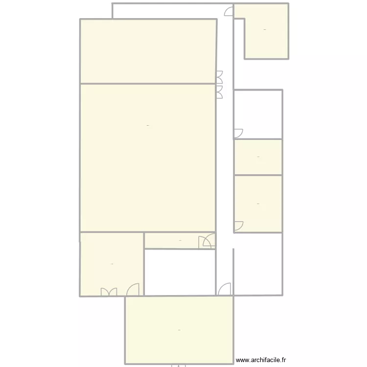 Fondation RDC. Plan de 7  et 4944 m²
