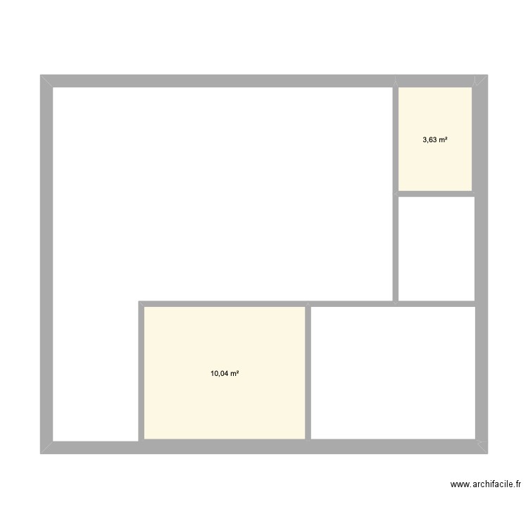 rolland. Plan de 2 pièces et 14 m2