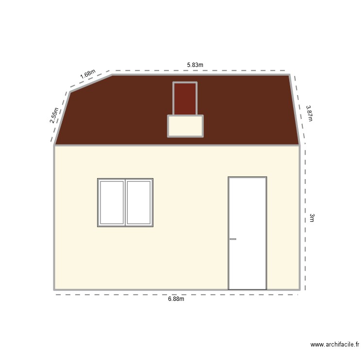 Corbi Dolores - ite. Plan de 4 pièces et 22 m2