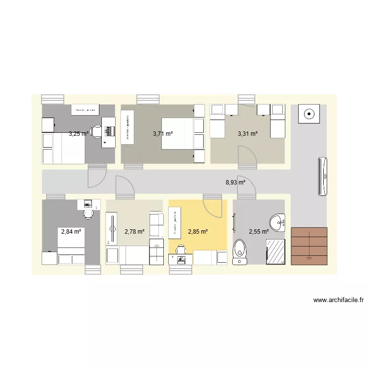 maison Kyan 2. Plan de 8  et 30 m²
