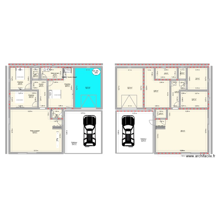 epinouz. Plan de 20 pièces et 348 m2