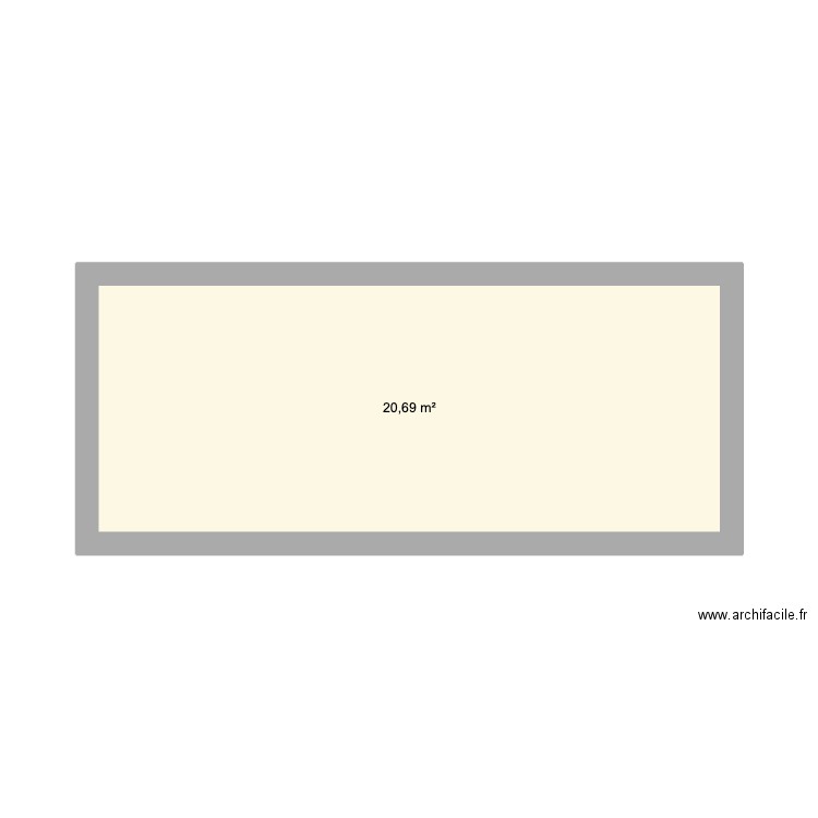 Le Trou Ferrières v4. Plan de 1 pièce et 21 m2