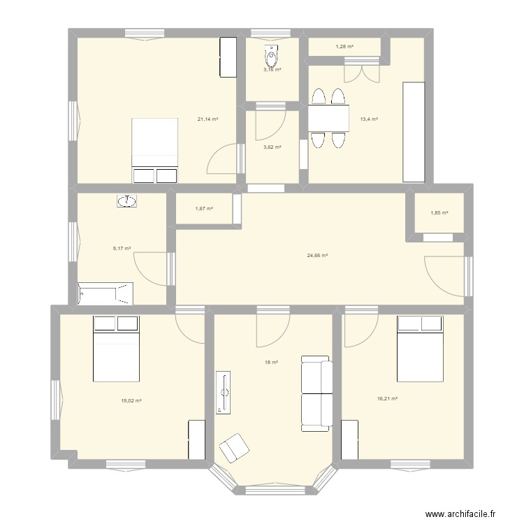 projet COLOC. Plan de 0 pièce et 0 m2