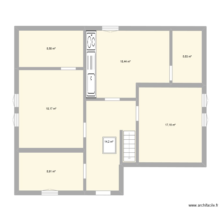 Appart Celje 2. Plan de 6 pièces et 93 m2
