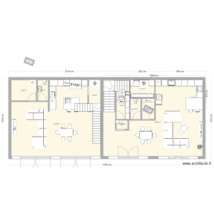 Loft. Plan de 0 pièce et 0 m2