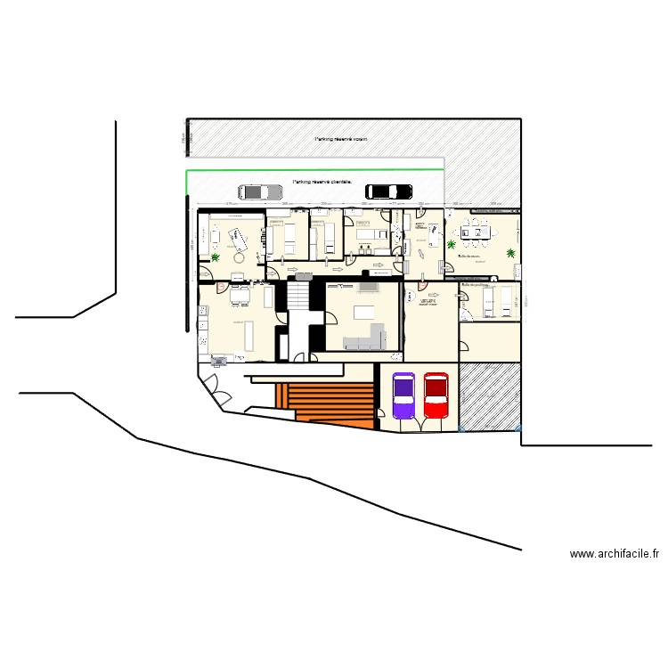 projet 2 instapp. Plan de 47 pièces et 336 m2