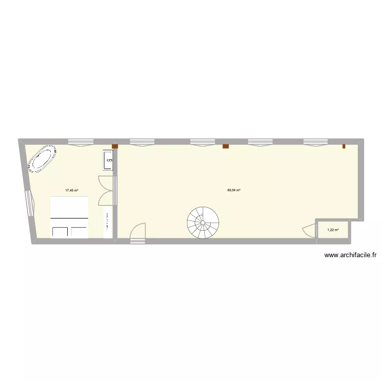 Trou 4e Claudie. Plan de 