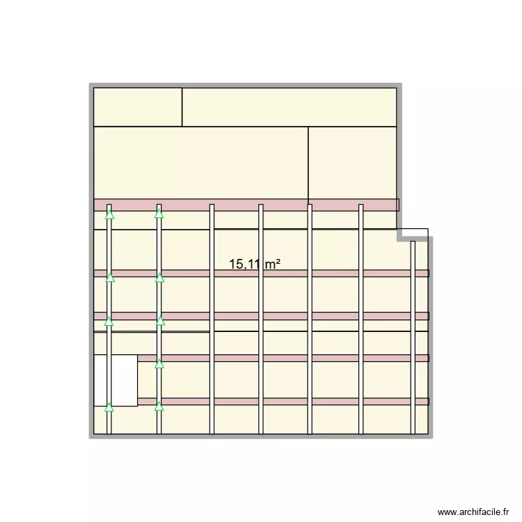 JB_Chambre. Plan de 1 Pièce et 15 m²