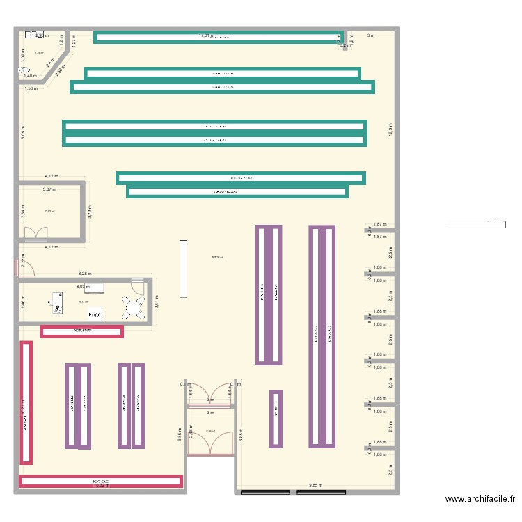 LOCAL BOURGUEIL. Plan de 5 pièces et 646 m2