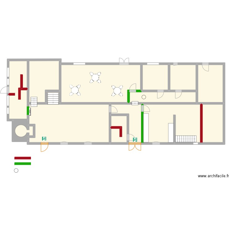 kid's club. Plan de 11 pièces et 236 m2