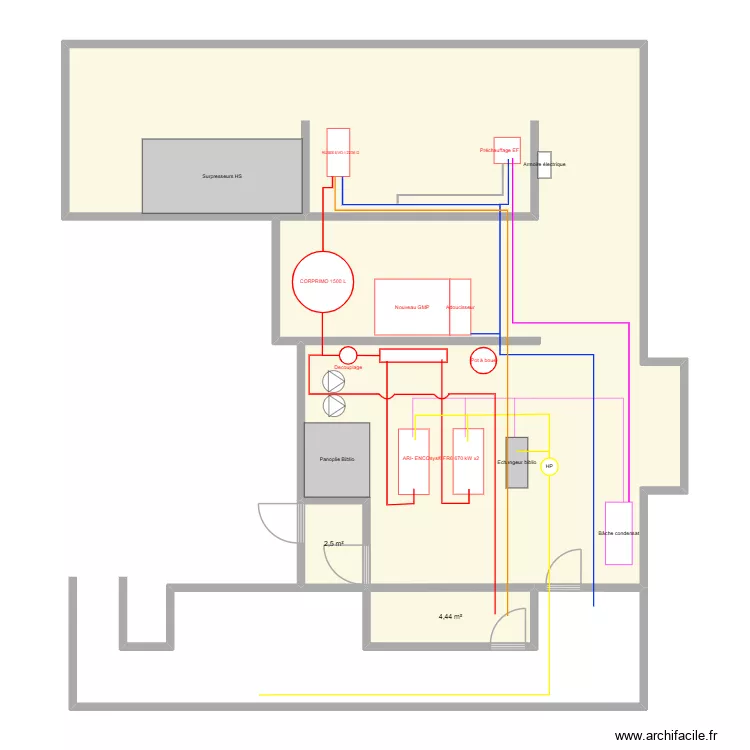 Implantation TRAVAUX Emeriau. Plan de 3 et 121 m² Implantation TRAVAUX Emeriau. Plan de 3 et 121 m²