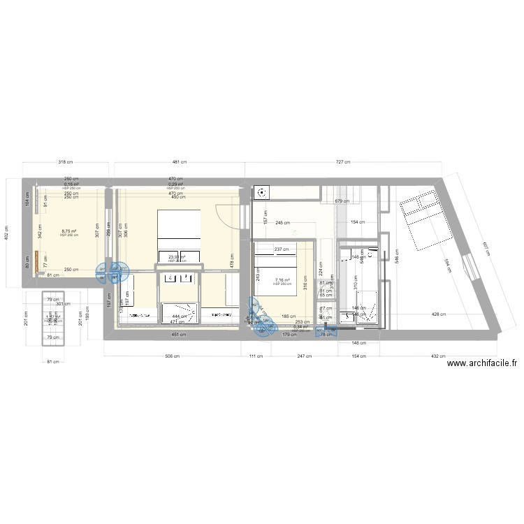 PLAN BLAISE BAS MALIK 4. Plan de 12 pièces et 95 m2