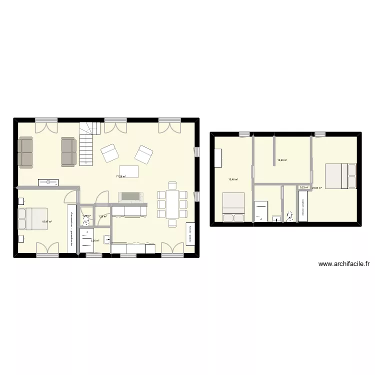 24 projet 2. Plan de 9 Pièces et 141 m² 24 projet 2. Plan de 9 Pièces et 141 m²