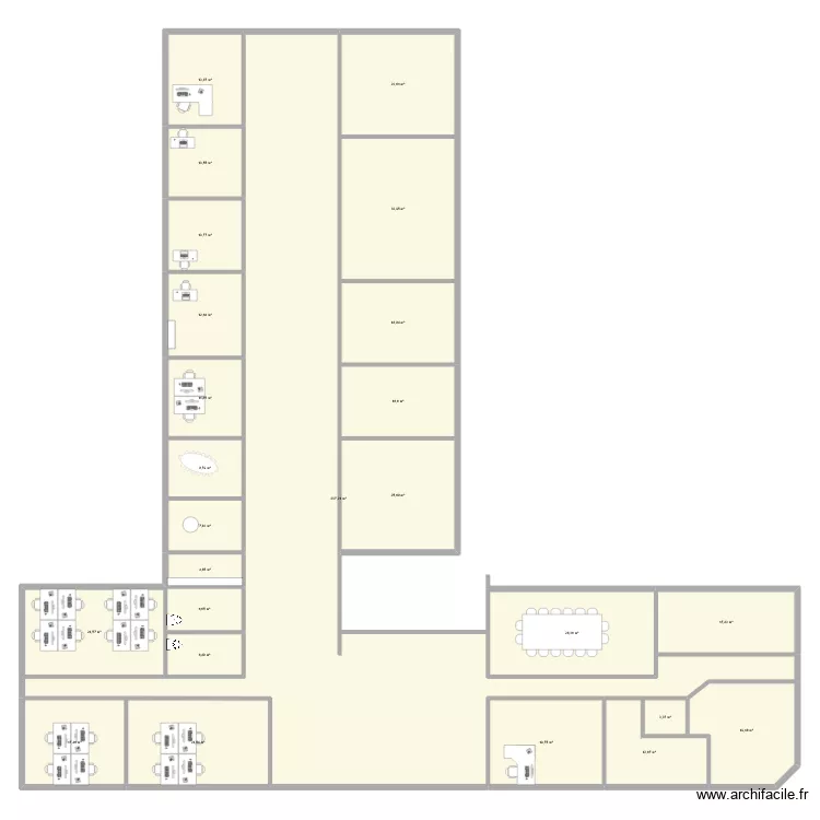 bureaux cite. Plan de 25 Pièces et 586 m² bureaux cite. Plan de 25 Pièces et 586 m²