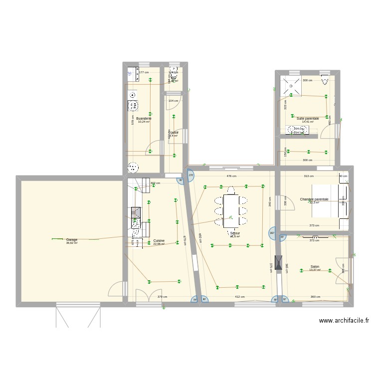Maison. Plan de 0 pièce et 0 m2
