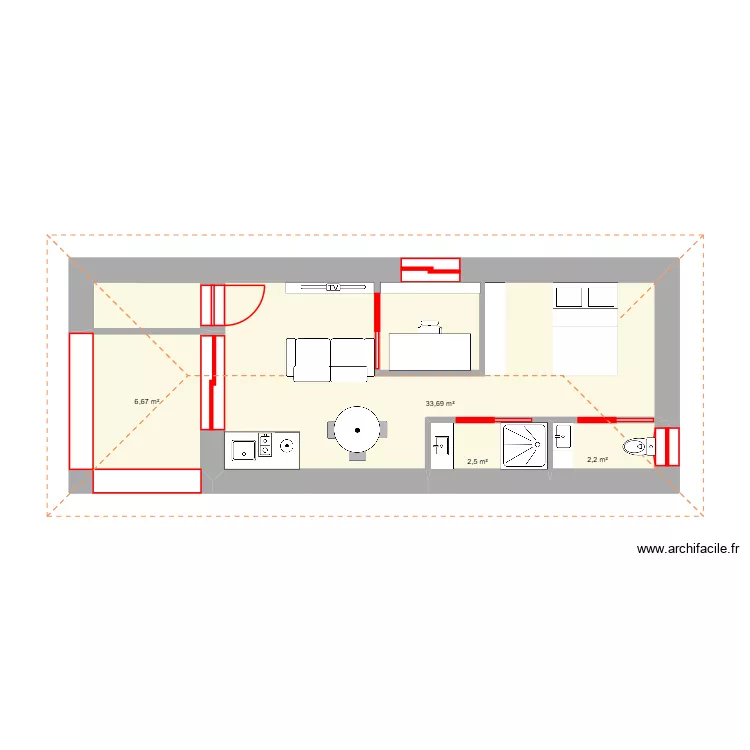 maison haut. Plan de 