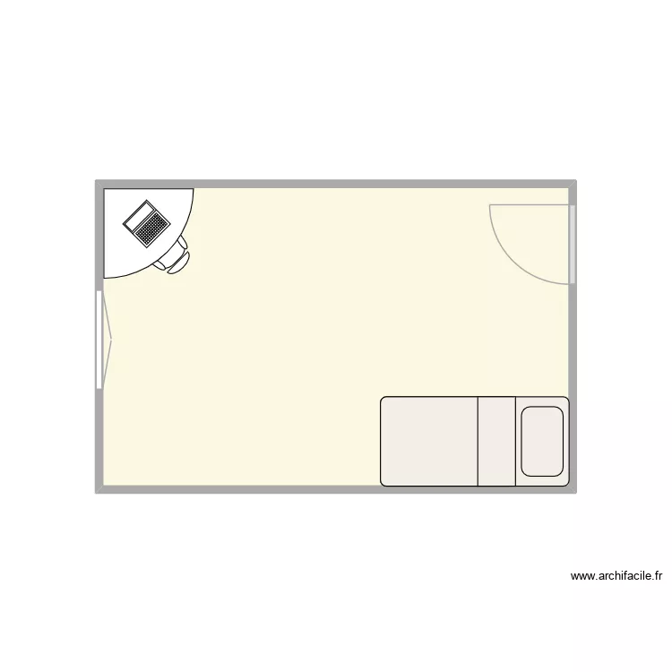 chambre. Plan de 1 Pièce et 14 m² chambre. Plan de 1 Pièce et 14 m²
