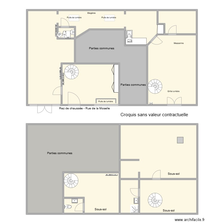 5 Moselle. Plan de 12 pièces et 284 m2