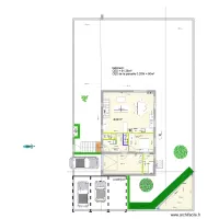 terrain villelongue dim ok maison 3G bis sejour different