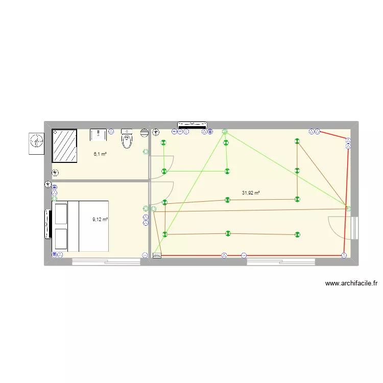 Dépendance fond du terrain. Plan de Dépendance fond du terrain. Plan de