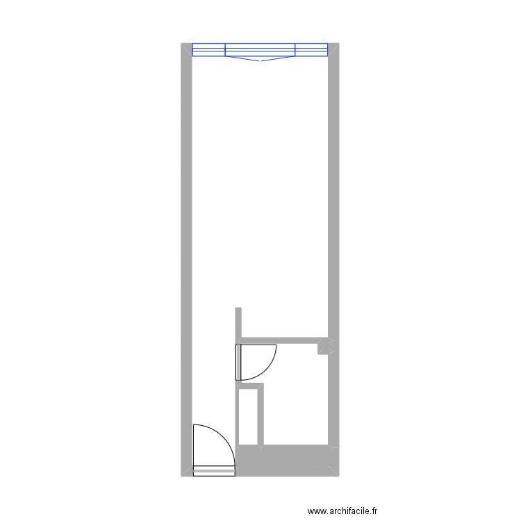 DA ROS. Plan de 5 pièces et 22 m2