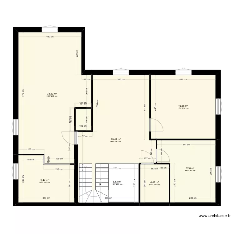 Maison 1er. Plan de 