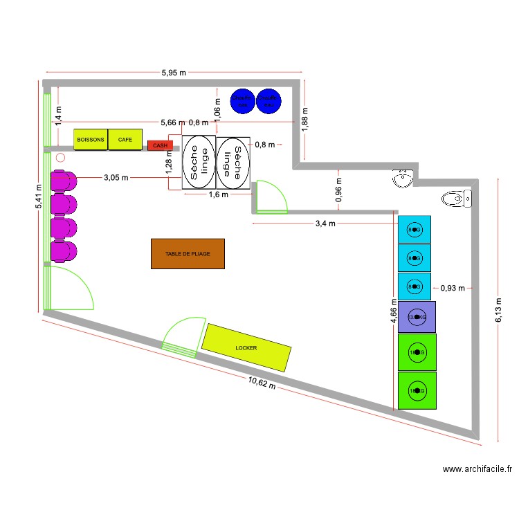 Laverie Crepet. Plan de 0 pièce et 0 m2