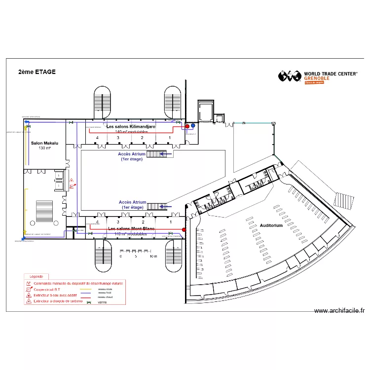 RESEAUX EAU MIXTE ET GLACEE 2 EME ETAGE. Plan de 