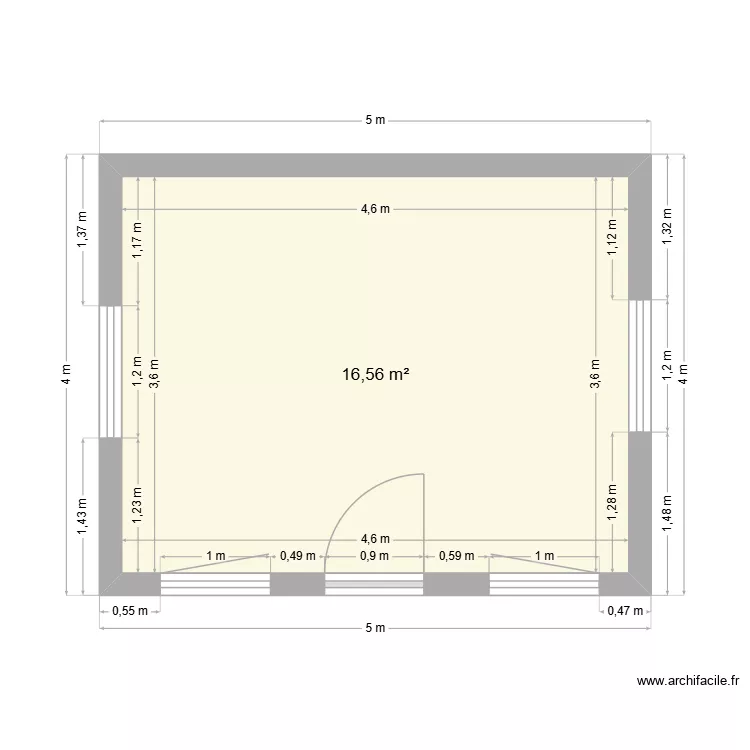 atelier. Plan de 1 et 17 m² atelier. Plan de 1 et 17 m²
