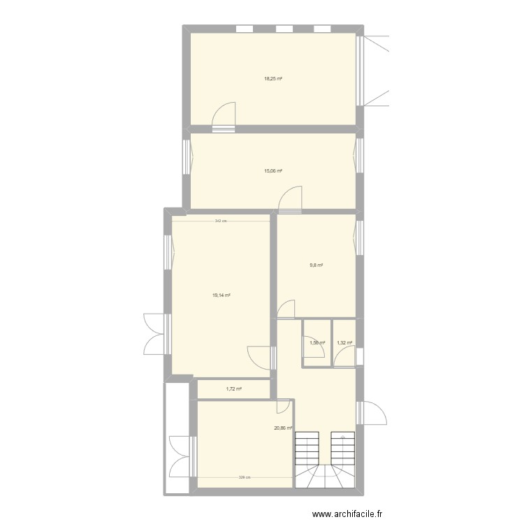 Maison long RDC. Plan de 0 pièce et 0 m2