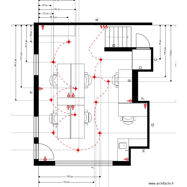 Grondin électrique suspendus. Plan de 0 pièce et 0 m2