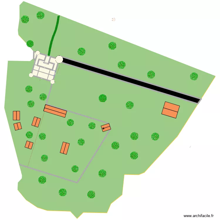 Ch&acirc;teau Vellan. Plan de 12  et 928 m²