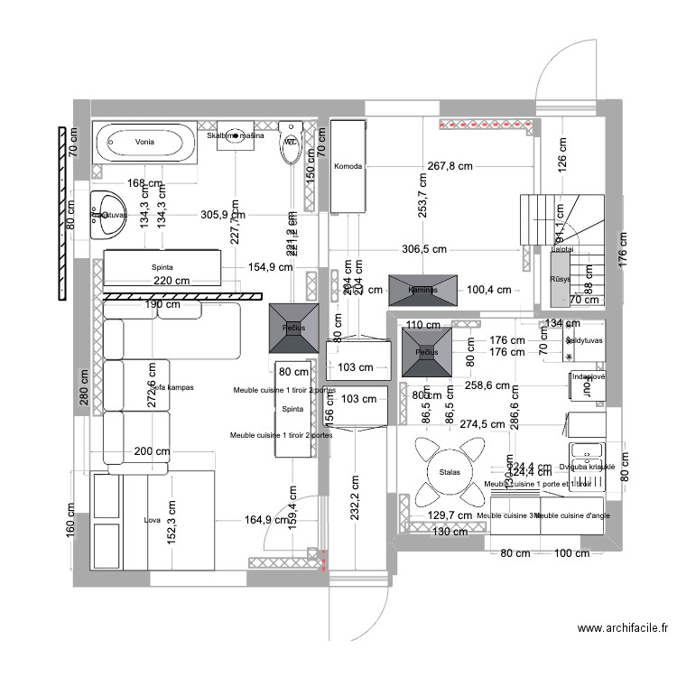 Pirmas aukstas. Plan de 0 pièce et 0 m2