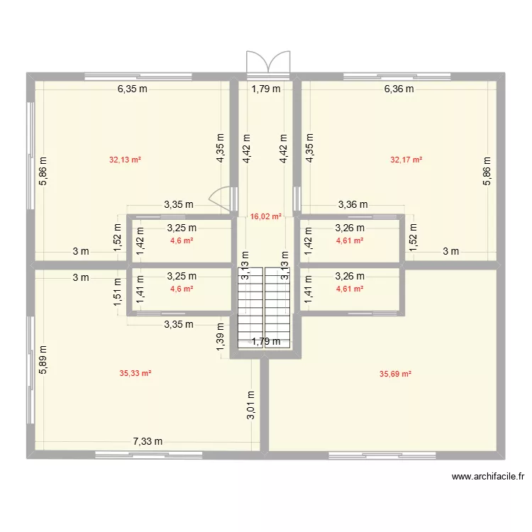 RDC Abengourou. Plan de 9  et 170 m²