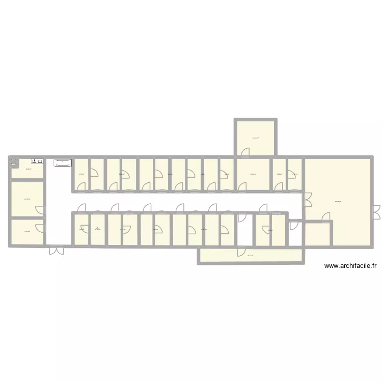 BAT 5. Plan de 22  et 235 m²