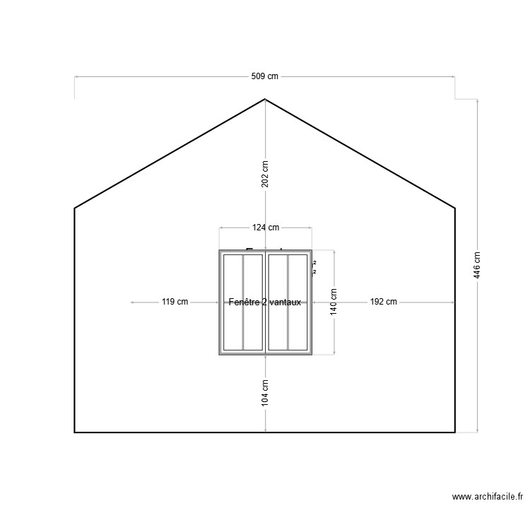facade sud avant menuiserie bois simple vitrage. Plan de 0 pièce et 0 m2