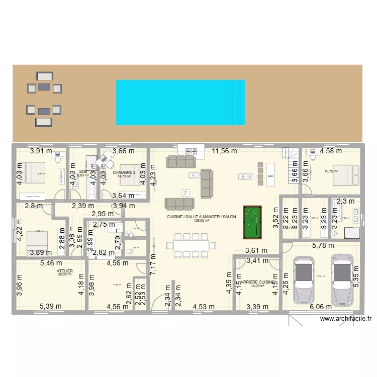 arriet 66. Plan de 19 Pièces et 393 m²