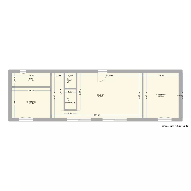 MAISON MAZION amm&eacute;nagement. Plan de 7  et 71 m²