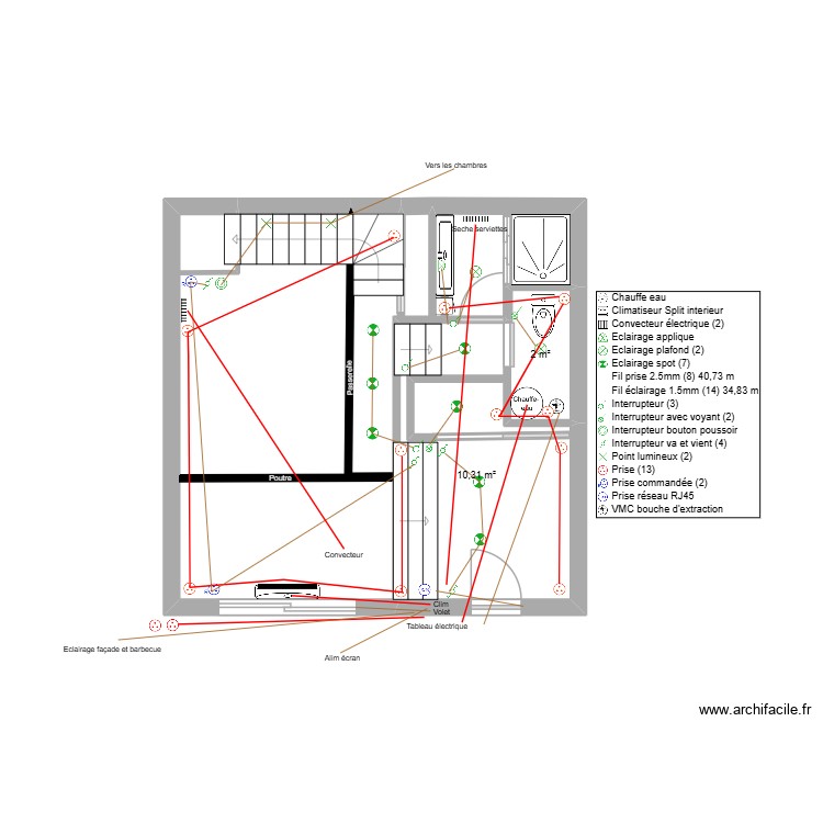 Le Brusc RdC. Plan de 2 pièces et 12 m2