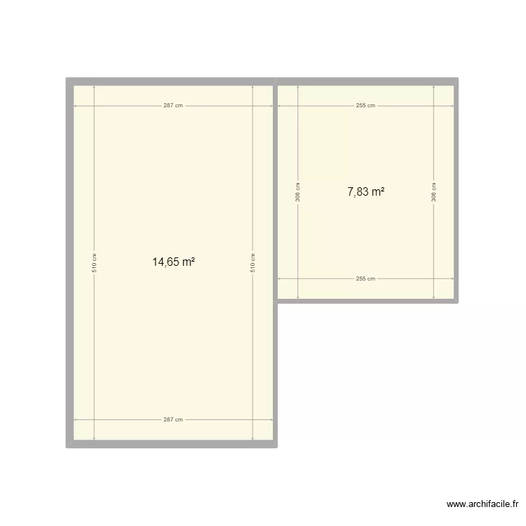 Plan am&eacute;nagement R+1. Plan de 