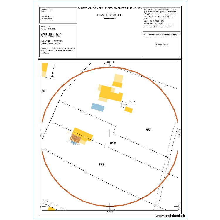 plan de masse ALUNNI. Plan de 0 pièce et 0 m2
