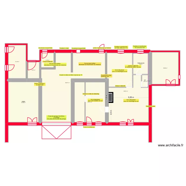 Rancy 4 Pascal. Plan de 19 Pièces et 433 m²