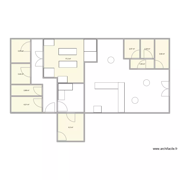 Ing&eacute;. Plan de 10  et 48 m²