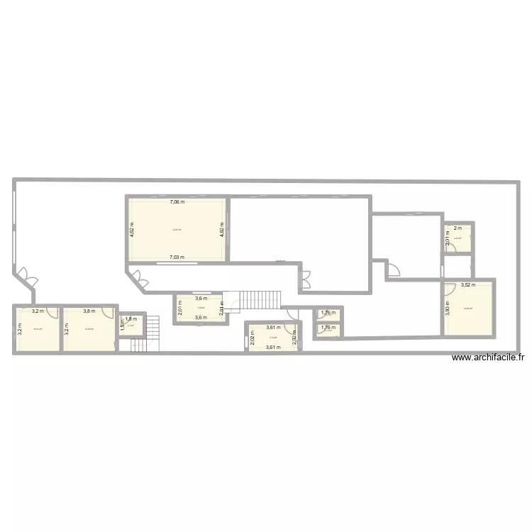 Projet Hacen. Plan de 11 et 493 m² Projet Hacen. Plan de 11 et 493 m²