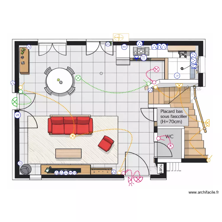 PLATTARD RDC. Plan de 