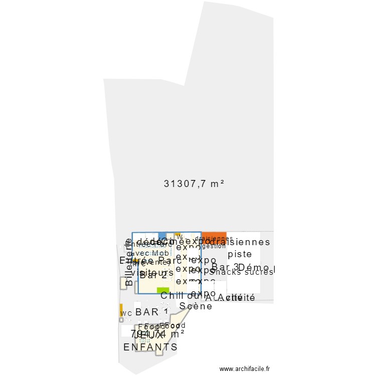 foirail. Plan de 0 pièce et 0 m2